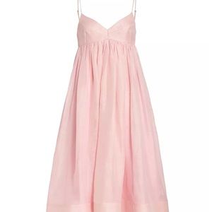 Zimmermann
Dancer Empire Waist Midi-Dress in Dusty Pink